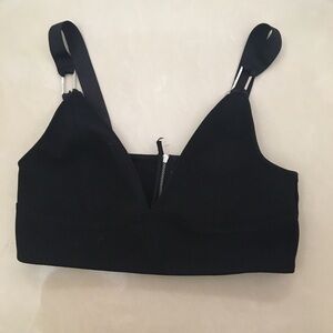 Top shop black bralette crop top